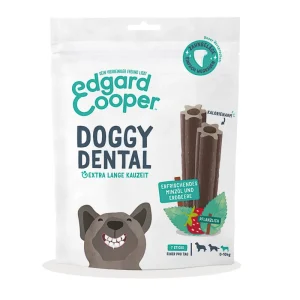 Sparpaket 2 x Edgard & Cooper Doggy Dental erfrischendes Minzöl und Erdbeere Hunde Snack S Must-Have